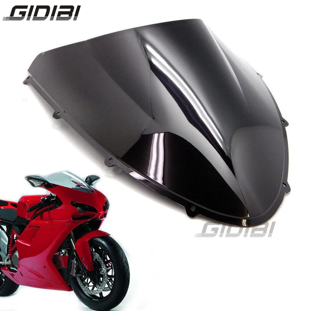 Double Bubble лобовое стекло для Ducati 848 1098 2011 2007-1198 ветер экран ветер дефлекторы черный прозрачный 07-11