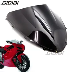 Double Bubble лобовое стекло для Ducati 848 1098 2011 2007-1198 ветер экран ветер дефлекторы черный прозрачный 07-11