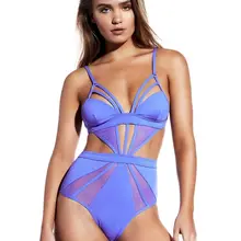 Сексуальный женский цельный купальник бикини Монокини пуш-ап купальник бикини с мягкими чашечками купальники леди сетка полый купальный костюм