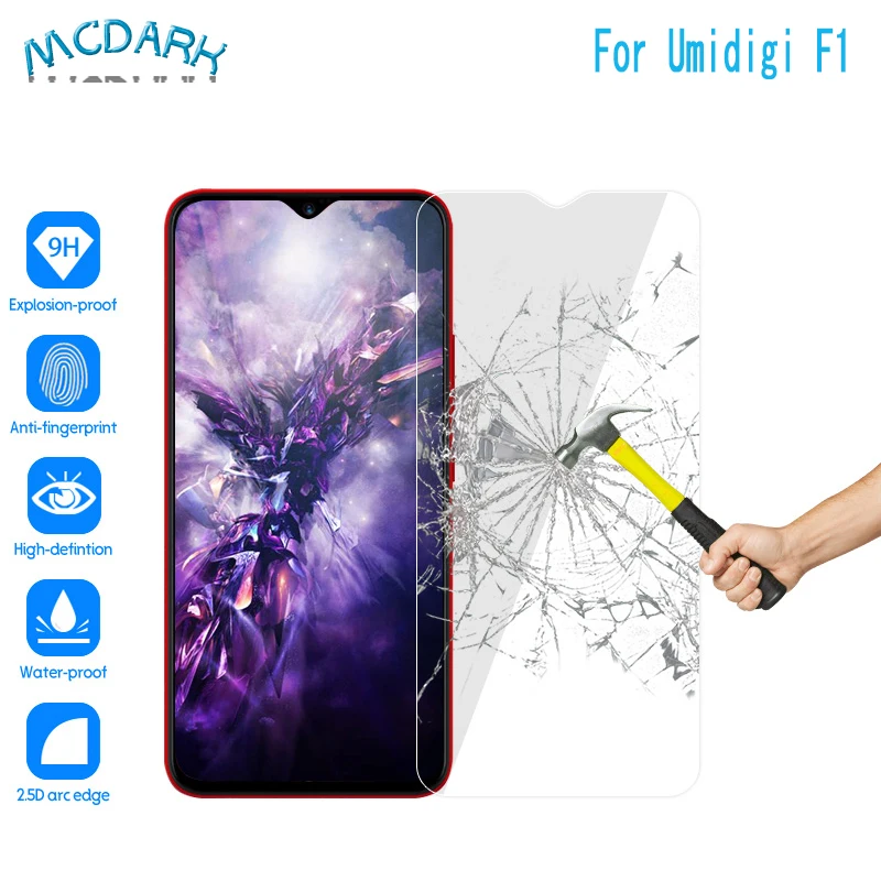 Mcdark 6 3 дюймов для Umidigi F1 спереди Стекло Экран из закаленного стекла Замена просты