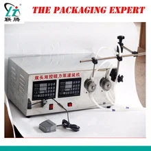 Двойные головки Цифровой наполнитель разливочная машина для парфюмерии электрический контроль воды для жидкости, напитков машина электрическая две головы