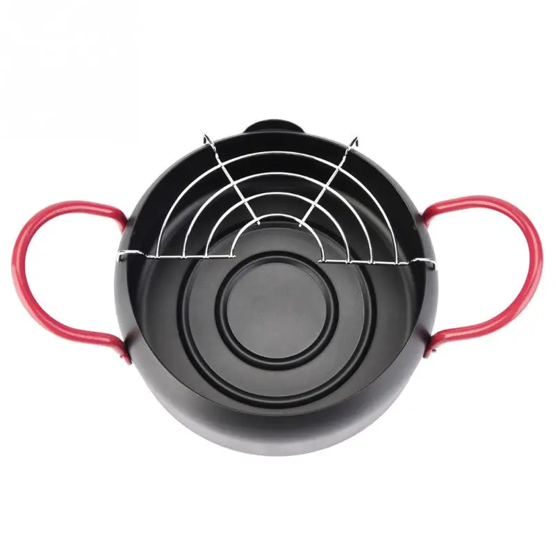 

Hot Japanese Tempura Fryer & Oil Container Fried kitchenware Set Multi-size Household Frying Pan Pot Cooking Tools