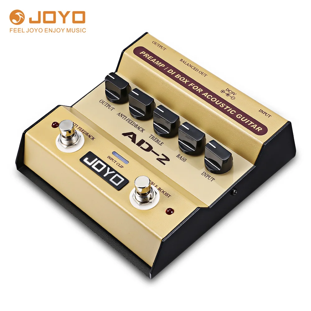JOYO AD - 2 Electric Guitar Pedal Preamp DI Box Effect Pedal With Basic Tone Control Function For Acoustic Guitar