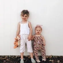 PUDCOCO малыша Одежда для детей; малышей; девочек льняной комбинезон летние свободные комбинезон одежда из хлопка краткий Пляжный наряд От 1 до 4 лет