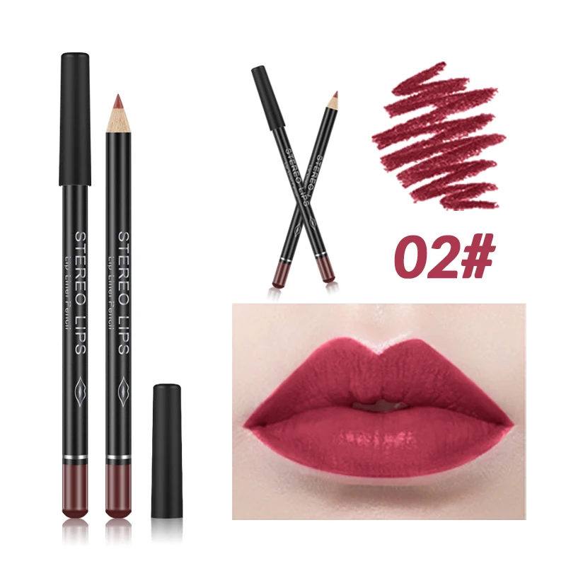 

1pcs 12 Colors Stylish Sexy Matte Waterproof Lasting Multifunctional Lip Liner eyeliners Set Beauty Makeup Cosmetic TSLM1