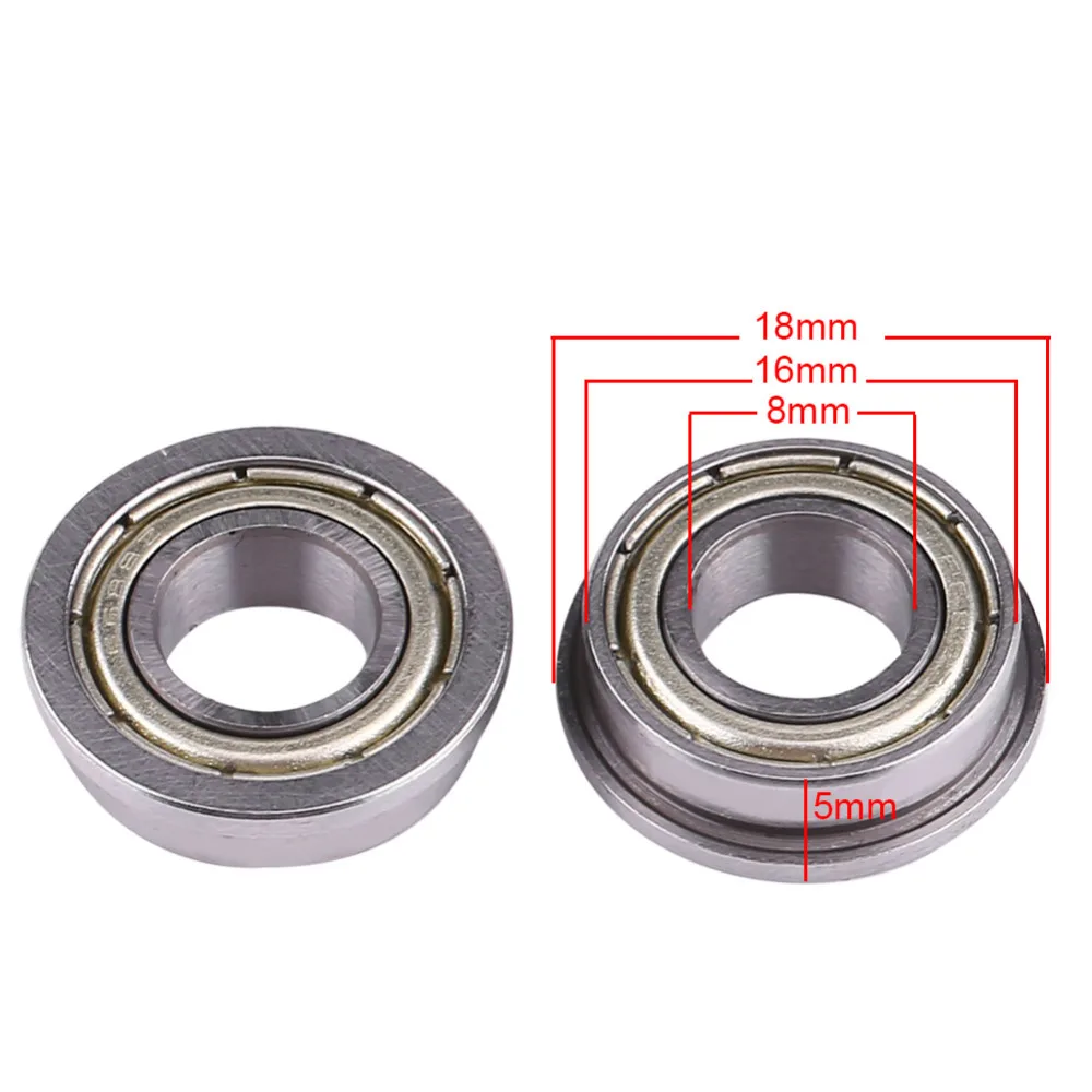 New 10pcs Flange Ball Bearing F688ZZ 8*16*5 mm Metric flanged Bearing