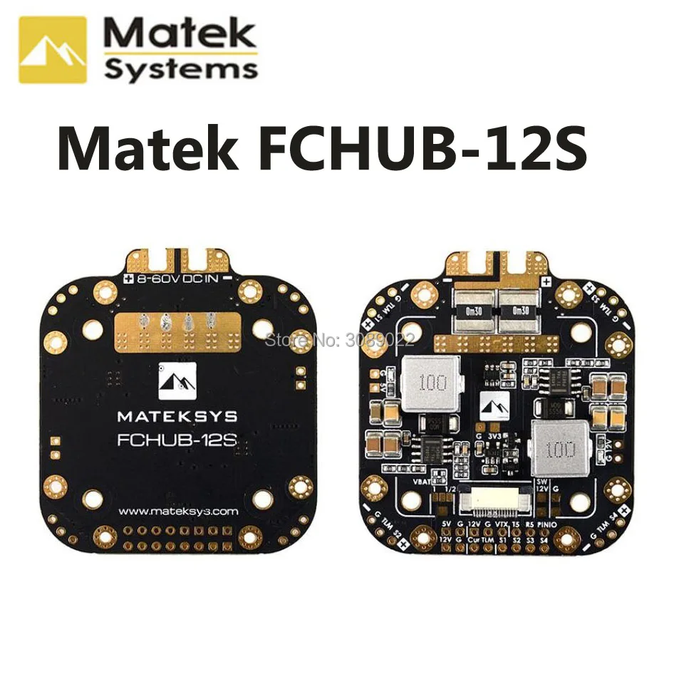 

Matek FCHUB-12S XCLASS PDB Hub Power Distribution Board 8V & 60V(3~12S) BEC Built-in 440A Current Sensor for XClass Quad F722