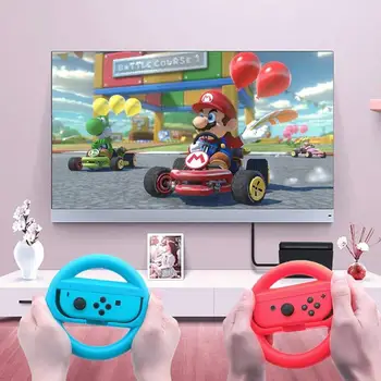 

2pcs Steering Wheel Controllers ABS Material Game Switch Controller Joy-con Handle For Nintendo Wheel Steering Wheel