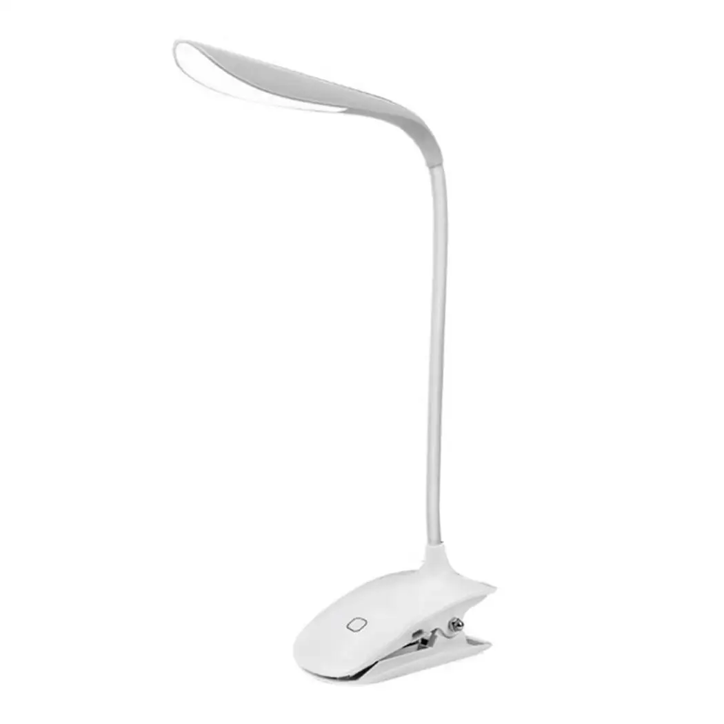 

New Home Touch Switch Eye Protection Soft Light Kit Foldable White LED Less than 50 degree Desk Clip Lamp 170g