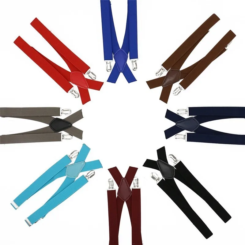 Men 4 Clips Braces X-back High Elastic Business Gift Suspenders Men's Fashion Shirt Brace 2cm Width Casual Wear | Аксессуары для