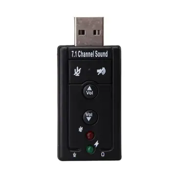 

USB Virtual Sound Adapter External 7.1 Buspowered Sound Card Channel CH Virtual Audio Sound Card Adapter For PC Desktop Notebook