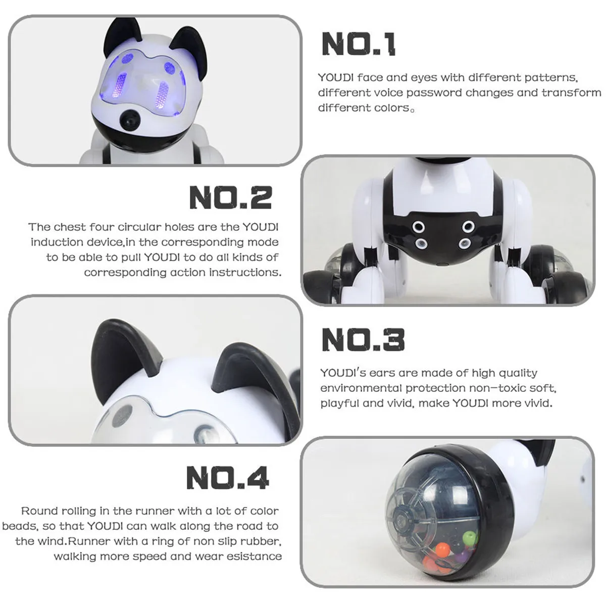 Интеллигентая(ый) танец робот собака электронные игрушки для домашних животных Прямая поставка от производителя с музыкой светильник голос Управление режим петь Смарт собаки робот для детей подарок игрушки