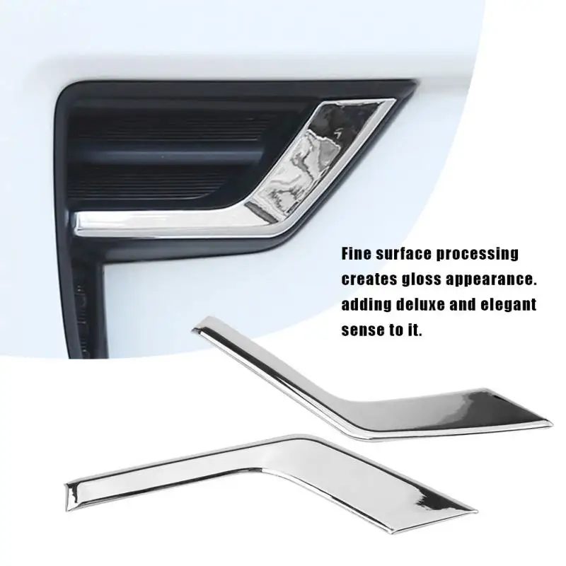 

2pcs ABS Chromium electroplating Car Front Fog Light Fog Lamp Cover Trim for Toyota Land Cruiser Prado J150 2018 Silver Styling