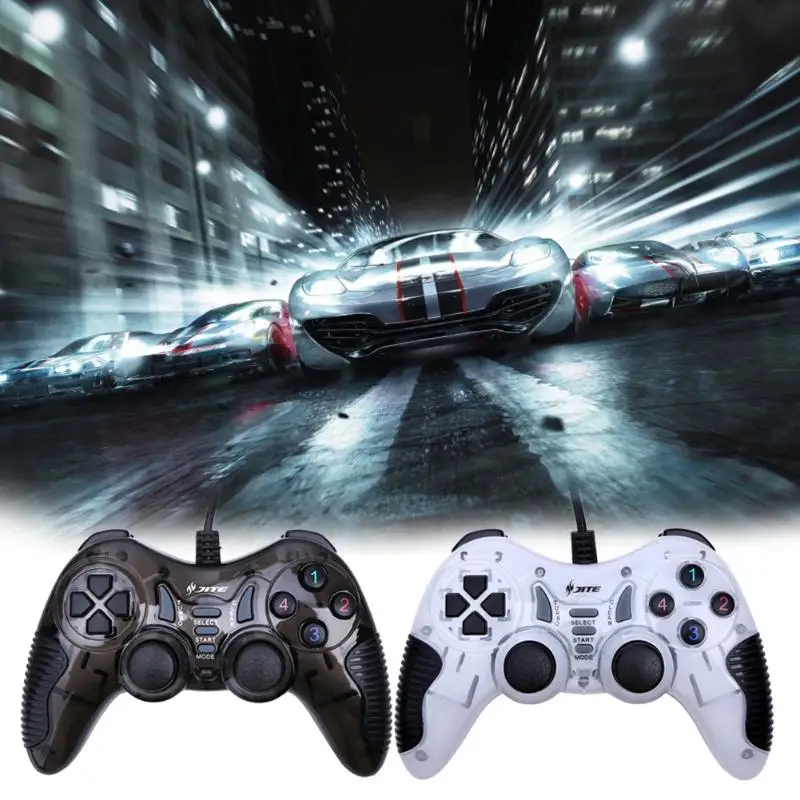 JITE PC Вибрация Joypad игровой контроллер геймпад Поддержка double shock USB джойстик ПК 2 0/1