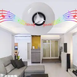 AC 85-265 V E27 9 W Светодиодная «Умная» лампа накаливания красочные Bluetooth объемное звучание музыки летающая тарелка свет RGB дистанционного