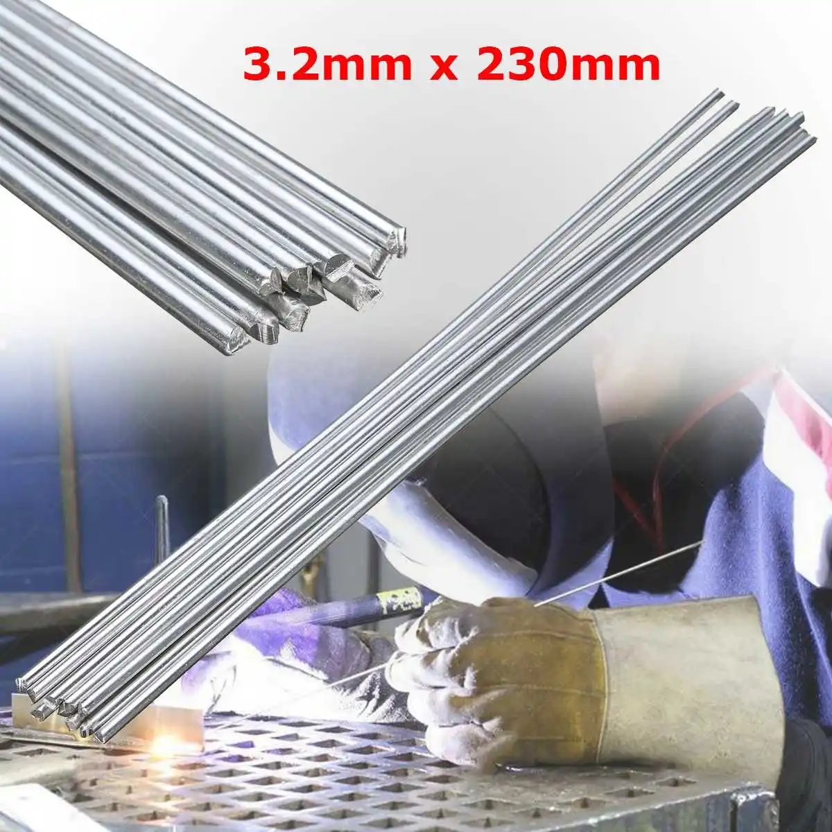 

10Pcs 3.2mmx 230mm Aluminum Welding Rods Low Temperature for Welder Machine Repair Working Tool
