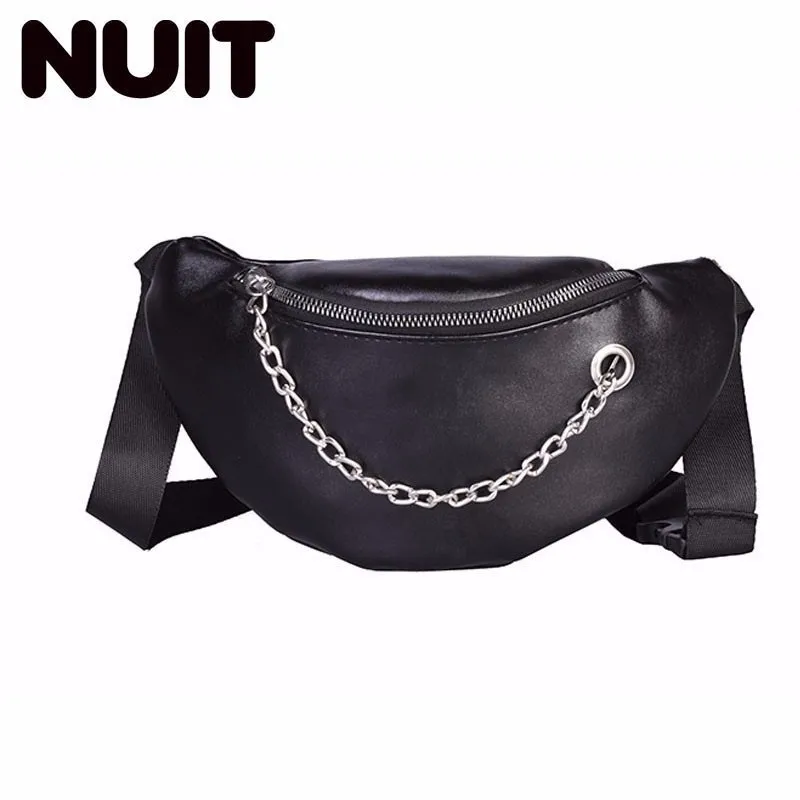 

Ladies Fashion Chains Fannypack Bags Women 2019 Pu Leather Woman Designers Fanny Pack Bags For Girls Designer Waist Belt Bag