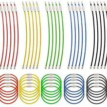 EDC провод открытый ключ из нержавеющей стали 5 шт. стальной брелок замок кабель петля бирка винт чемодан для поездки в лагерь брелок кольцо гаджет круг веревка