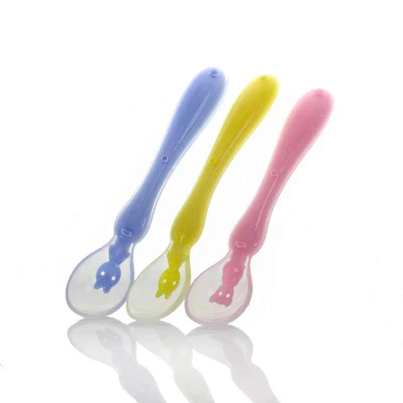 Security Non toxic Baby Full Silica Gel Fork Spoon Set Combine Baby Silica Gel Feed Tableware