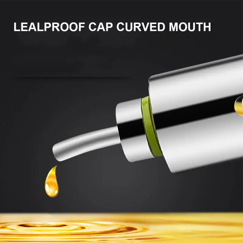 

250ML Kitchen Oil Bottle Stainless Steel Leak-proof Soy Sauce Vinegar Cruet Storage Dispenser Gravy Boats