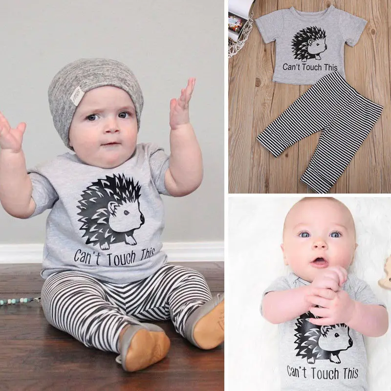 

Pudcoco Boy Set 0-18M Toddler Infant Baby Boy Outfits Clothes Hedgehog T-shirt Tops+Pants Leggings Set