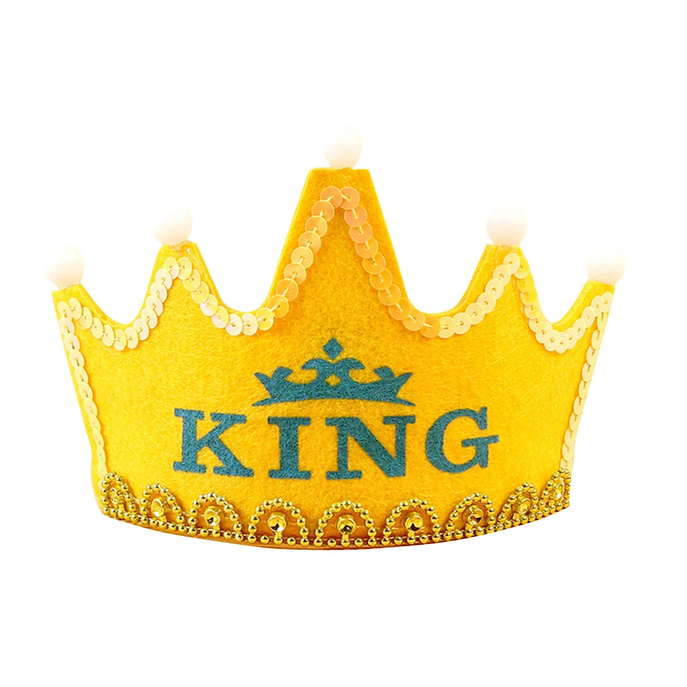 Led Light Up Birthday Hat Princess King 