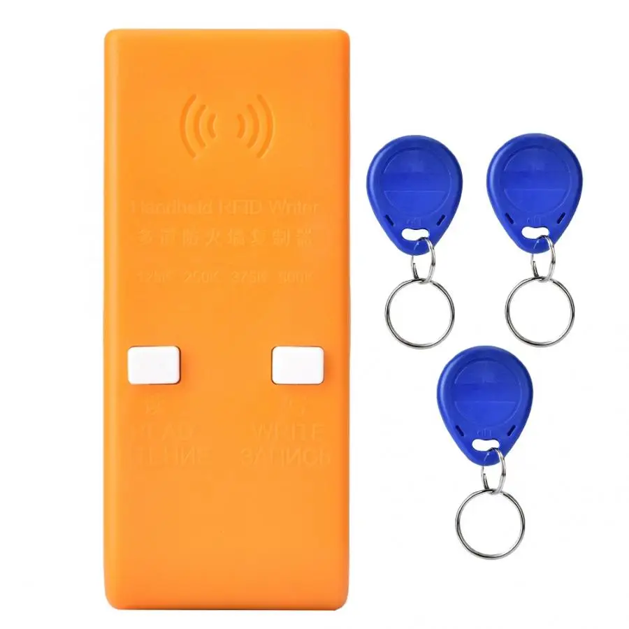 Ручной желтый RFID зашифрованный копир читатель писатель Дубликатор 125 кГц 250 в