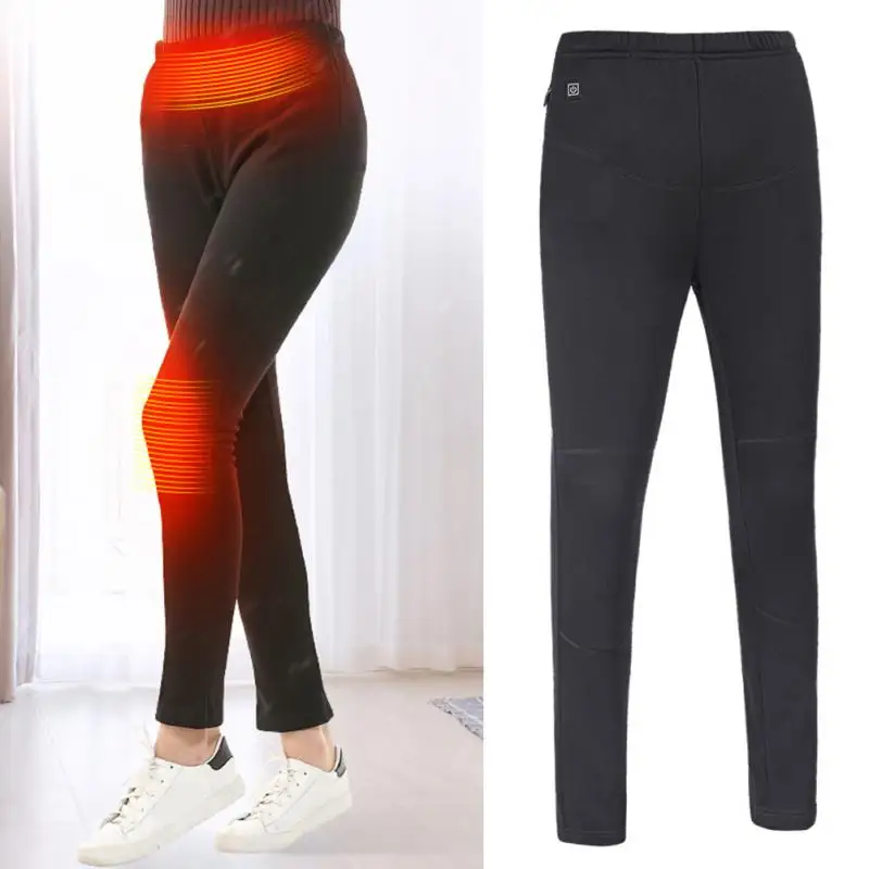 Warm Unisex Windproof USB Electric Heated Pants Women Soft Thermal