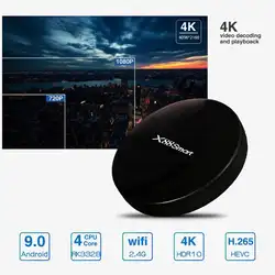 Android ТВ префикс X88 Smart ТВ коробка RK3328 4 ядра 4G + 32G Wi-Fi Android 9,0 4 K Декодер каналов кабельного телевидения ТВ Прикрепление