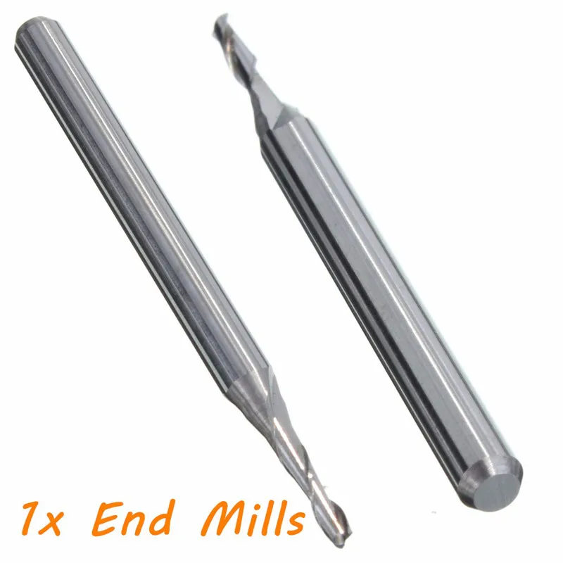

WOLIKE 5pcs 1/8 Inch Double Flute Spiral End Mill Set CNC Router Bit Carbide Ball Nose Engrave End Mills Cutters 1.5MM