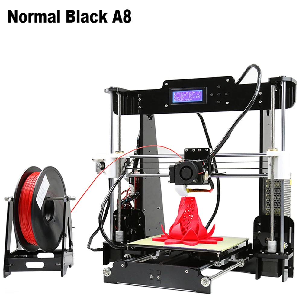 

Anet A8 3D Printer High-precision Acrylic Frame Aluminum Hotbed DIY Large Size 3D Printing Machine Kit With 10m Filament