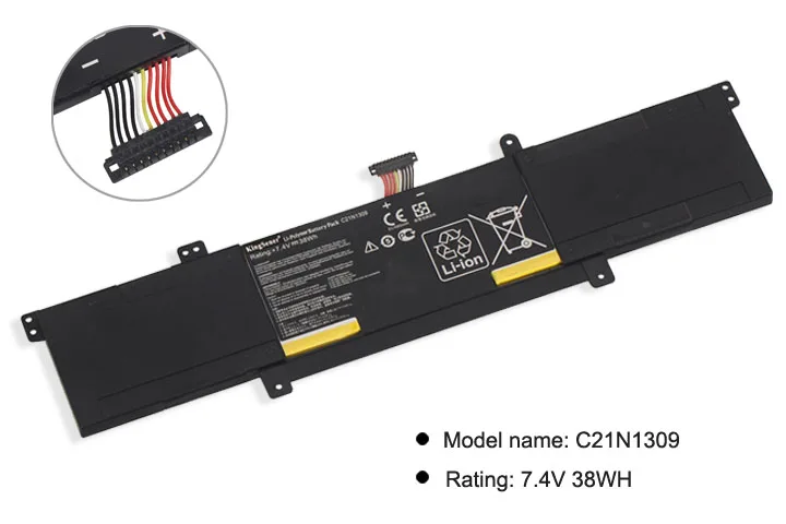 KingSener C21N1309 Laptop Battery For ASUS VivoBook S301LA S301LP Q301L C21PQ2H 0B200-00580100M Tablet 7.4V 38Wh KingSener C21N1309 Laptop Battery For ASUS VivoBook S301LA S301LP Q301L C21PQ2H 0B200-00580100M Tablet 7.4V 38Wh