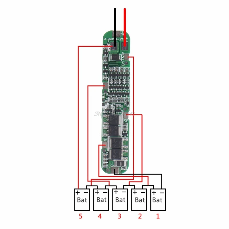 5S 15A 18,5 V литий-ионная батарея 18650 зарядное устройство Защитная плата Bms Pcb модуль для солнечных батарей/освещения