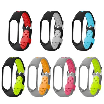 

1Pcs for Xiaomi Miband 3 TPE Stainless Steel Buckle Ventilated Adjustable Bracelet Smart Watch Strap Wrist Band Replacement