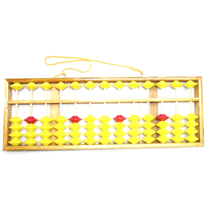 7 Column Hanging Wooden Abacus Soroban Educational Mathematics Wood Calculator
