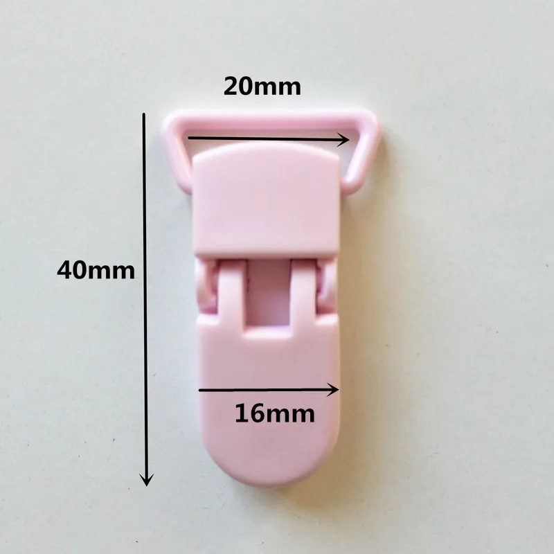 KAM 100 шт 20 мм фирменные d-образные Пластиковые Зажимы Пряжка прозрачная соска пустышка с зажимом зажимы для ребенка случайный цвет