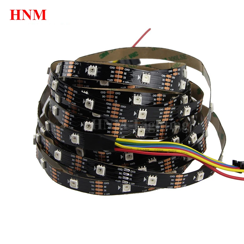 12V 30/60/144 светодиодный s/m WS2815B Светодиодные ленты WS2815 Цифровой пикселей RGB светодиодный светильник полосы ТВ лента Ambi светильник, белый/черный печатных плат, IP20/IP65/IP67