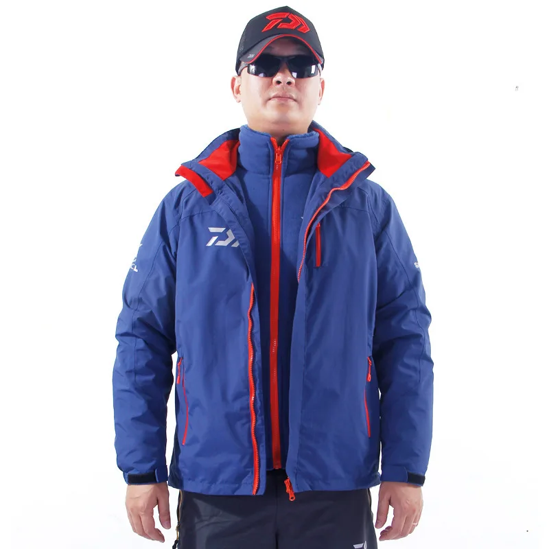 

New Daiwa Outdoor Jacket Thickening Fleece Three-in-one Waterproof Breathable Warm Fishing Clothing All-weather Winter Clothes