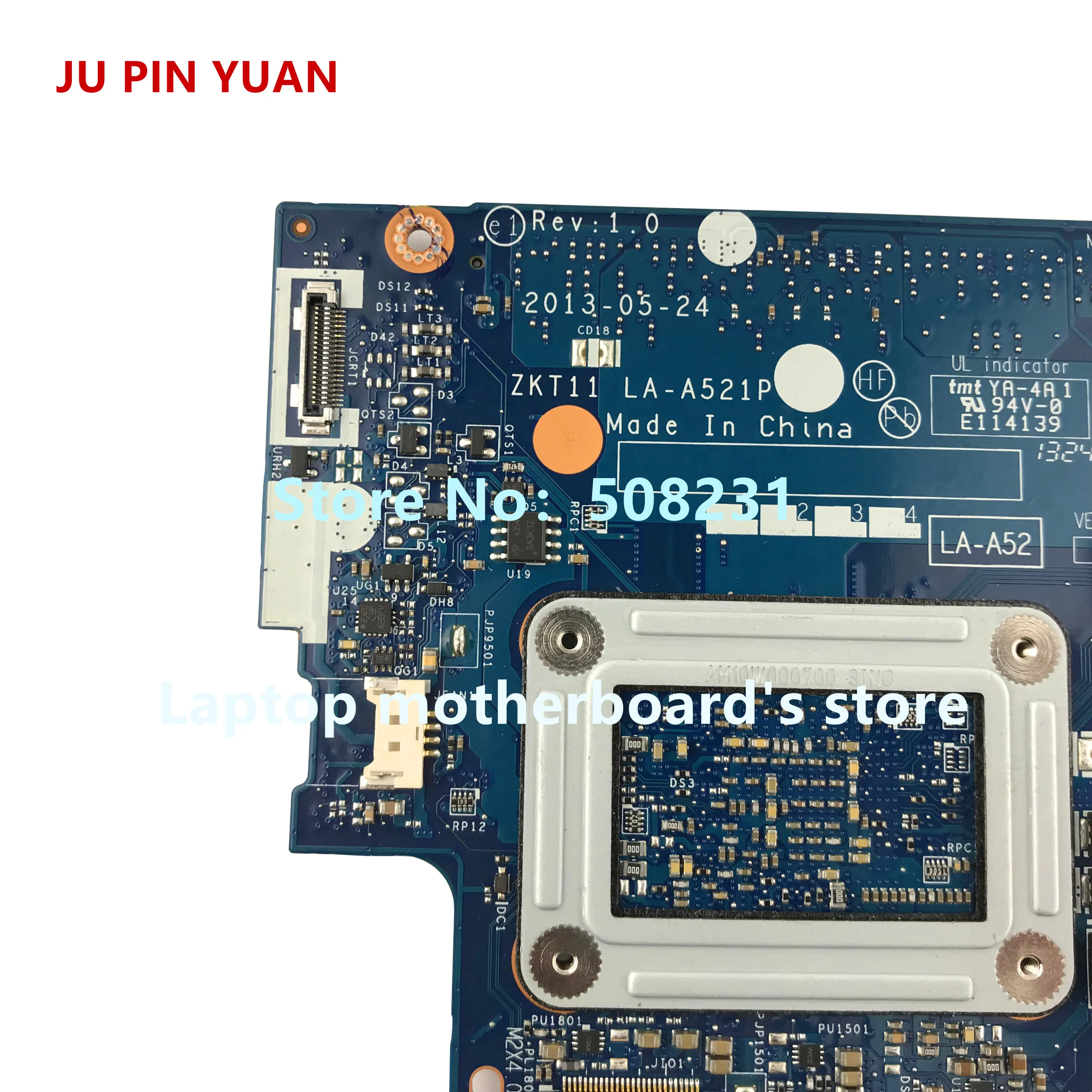 744185-001 para hp Placa-mãe do Portátil com A4-1250 Pino Yuan 730893-001 Pavilion ts 11-e Cpu Totalmente Testado ju La-a521p 730894-501 - Imagem 3