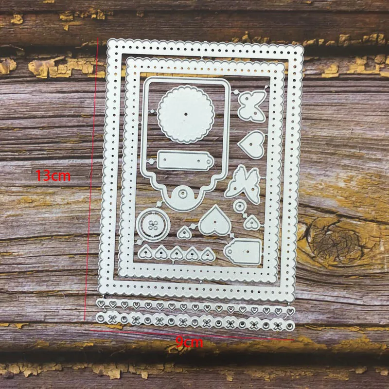 

Butterfly Heart Button Frame Metal Cutting Dies For DIY Scrapbooking Decoration Embossing Greeting Cards Die Cutting