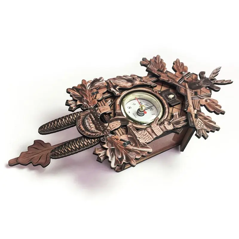 Reloj de pared de pájaro decorativo Vintage para el hogar, reloj de cuco de madera para colgar, reloj de péndulo para sala de estar, reloj de arte artesanal para nueva casa Reloj de pared de pájaro decorativo Vintage para el hogar, reloj de cuco de madera para colgar, reloj de péndulo para sala de estar, reloj de arte artesanal para nueva casa