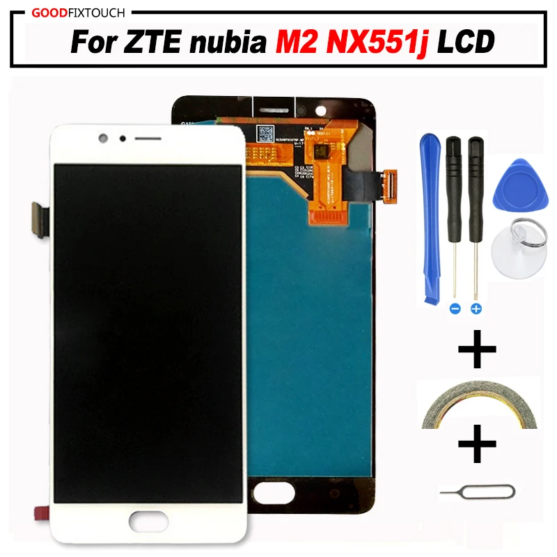 

For ZTE nubia M2 NX551j LCD Display + Touch Screen Digitizer NX551j LCD Aseembly with free gifts