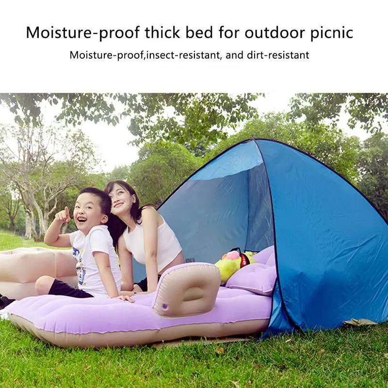 

Car Outdoor Camping Bed Fold Mounted Inflatable Travel Bed Car Shock Mattress Multifunctional Inflatable Sofa With Head Guard