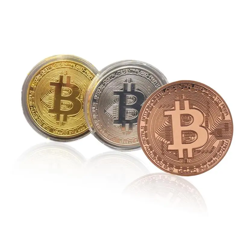 Gold Plated Bitcoin Coin Collectible Art Collection Gift 1PC Bit Coin BTC Coin Art Collection Physical Cold Commemorative Coins Gold Plated Bitcoin Coin Collectible Art Collection Gift 1PC Bit Coin BTC Coin Art Collection Physical Cold Commemorative Coins