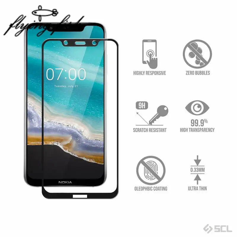 

Screen Protector For Nokia 8.1 Tempered Glass On Nokia 8.1 2018 TA-1128 TA-1119 6.18" Full Cover Tempered Glass Nokia8.1