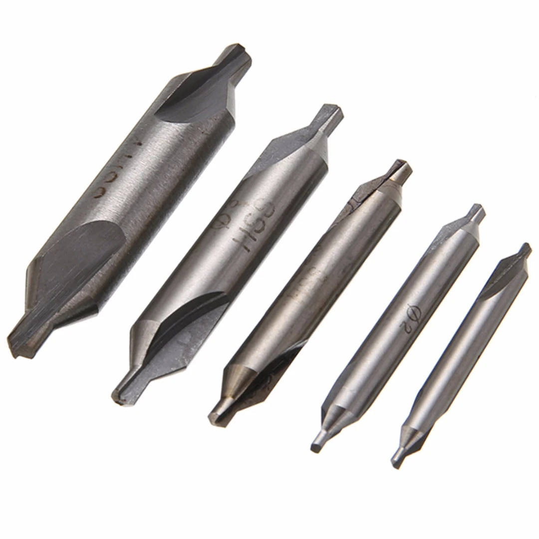 A-Type Double Ended 60 Degree Angle HSS Center Drill Bit Combined Countersink E A-Type Double Ended 60 Degree Angle HSS Center Drill Bit Combined Countersink E