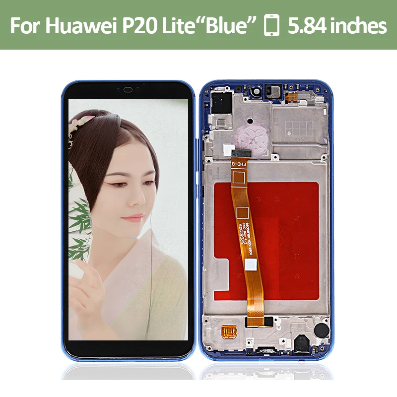 

10pcs/lot for Huawei P20 Lite LCD Display Touch Digitizer + Frame Assembly for Huawei P20 Lite Screen Free Shipping by DHL EMS