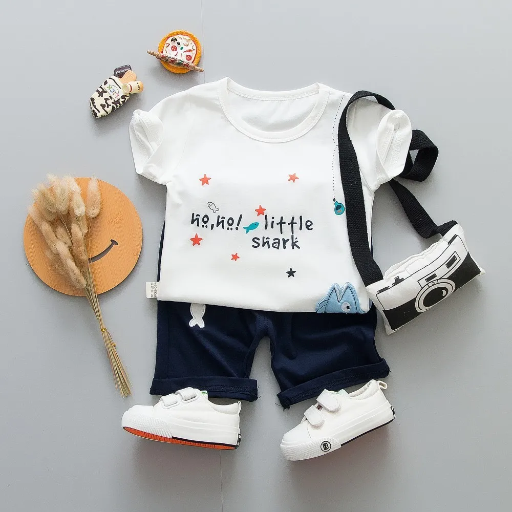 

New Infant Summer Children Boys Girl Clothing Baby Fashion Fishing T-shirt Pants 2Pcs/Sets Kids Sport Clothes Toddler Tracksuit