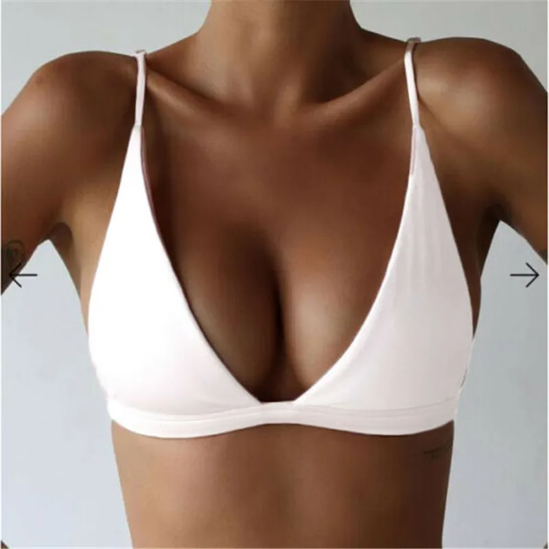 

Women Bandage Swimsuit Bikini Tops Push-up Swimwear Swimsuit New Hot Sale Beach Bathing Bra Lingerie 2019 costumi da bagno donna