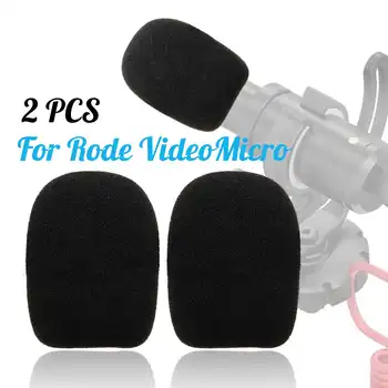 

1Pair Microphone Windshield Sponge Foam Cover For Rode VideoMicro Audio